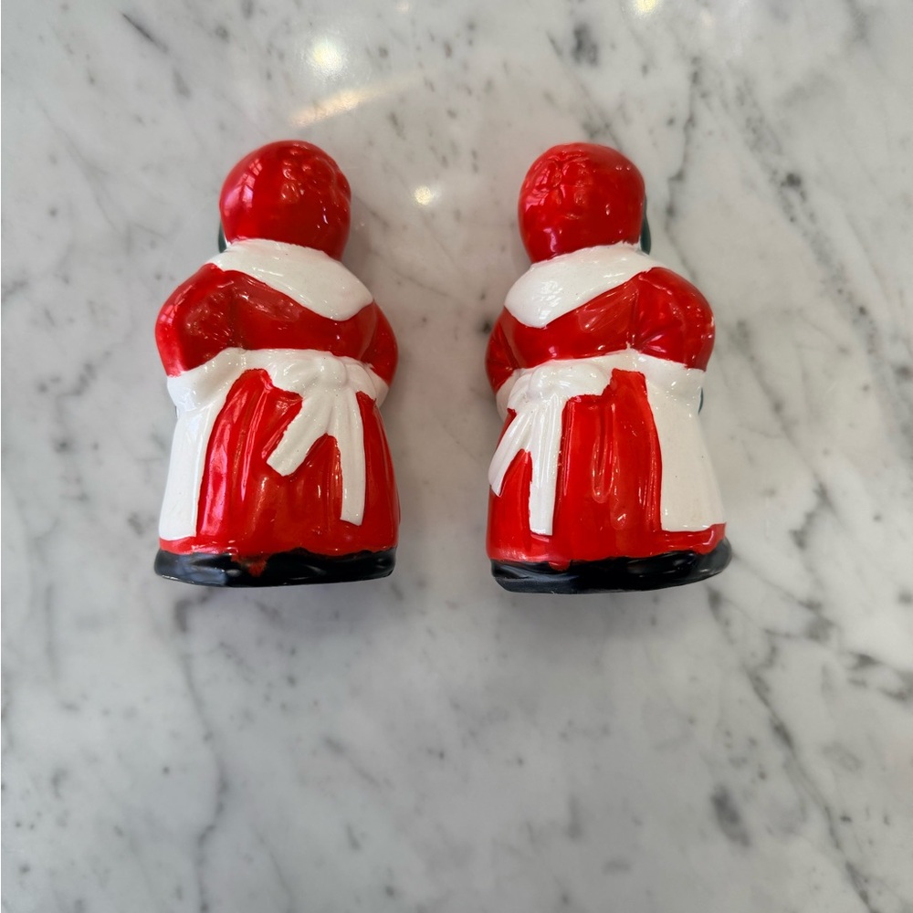 EXCELLENT Black Americana Aunt Jemima Antique Ceramic Salt & Pepper Shakers Set - Picture 4 of 6